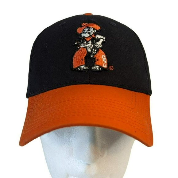 Oklahoma State Cowboys OSU Adjustable Ball Cap Size - Small/Medium - Black/Orang - Picture 1 of 9